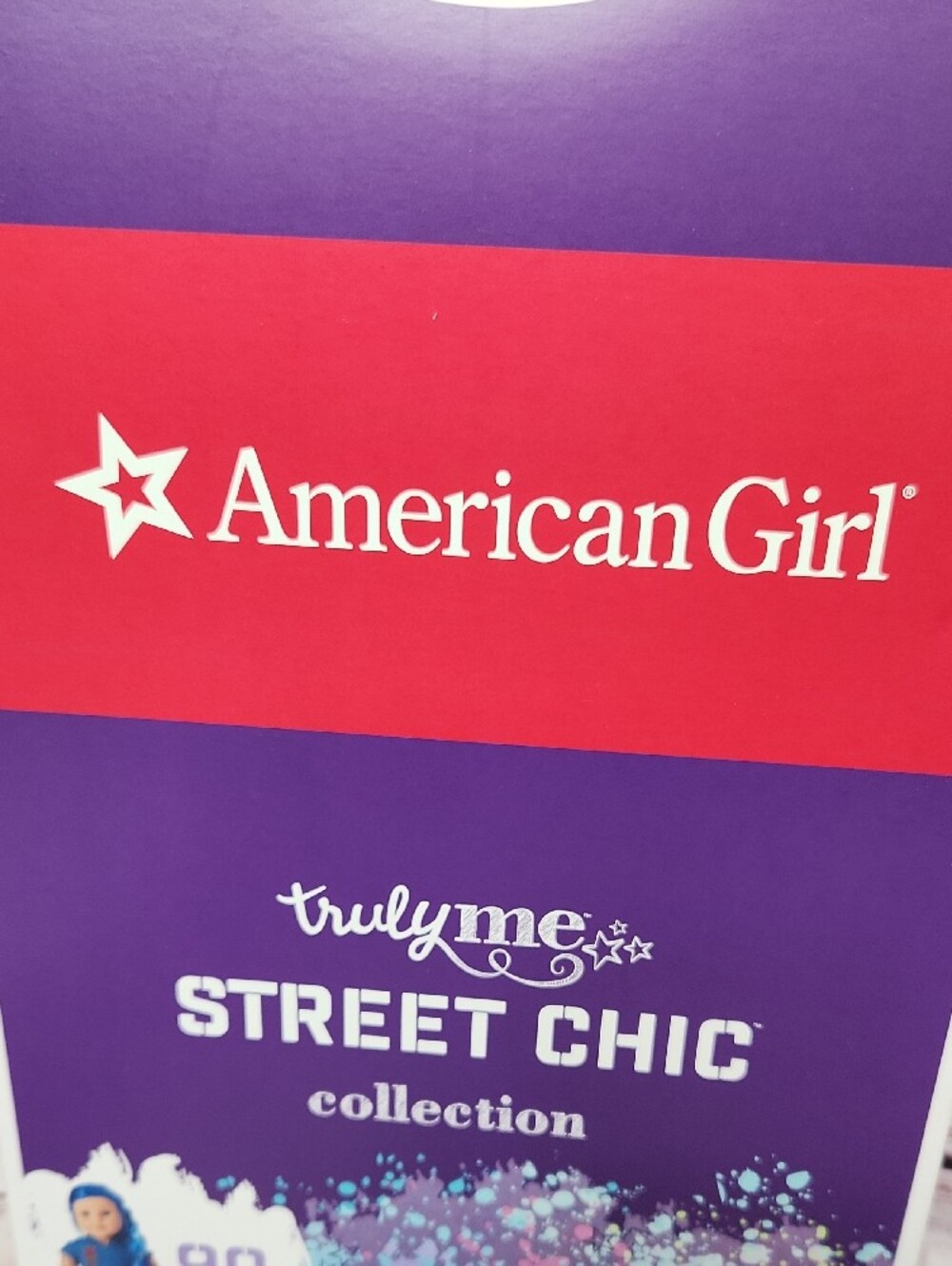 American Girl Doll with Vibrant Blue Hair and Blue Outfit - Picture 2 of 5